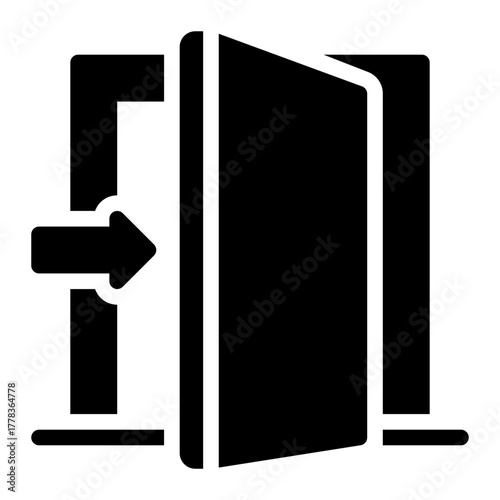 door glyph icon
