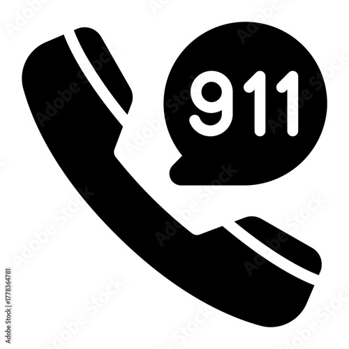 911 glyph icon