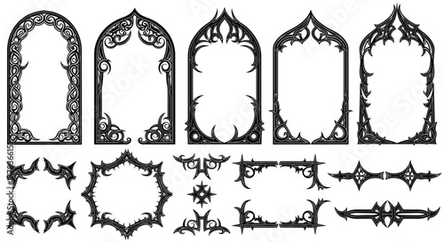 Ornate Decorative Frame and Border Elements for Graphic Designs