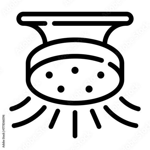 water sprinkler line icon