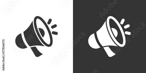 Announcement icon. Solid glyph series icon