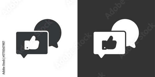 Good Feedback icon. Solid glyph series icon