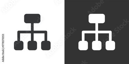 Organizational structure icon. Solid glyph series icon