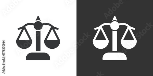 Justice and Law icon. Solid glyph series icon