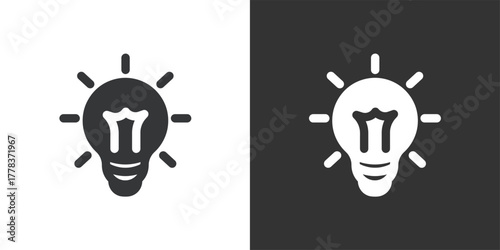Creativity icon. Solid glyph series icon