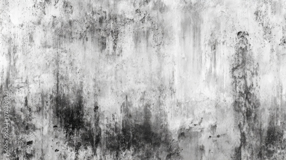 Fototapeta premium A textured black and white abstract design, showcasing a blend of dark and light shades with a weathered appearance.