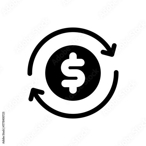 Financial Transaction or Currency Exchange Refresh Icon