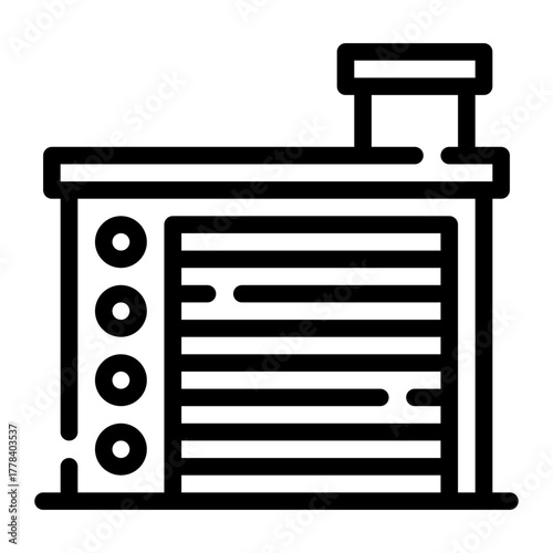 fire station line icon