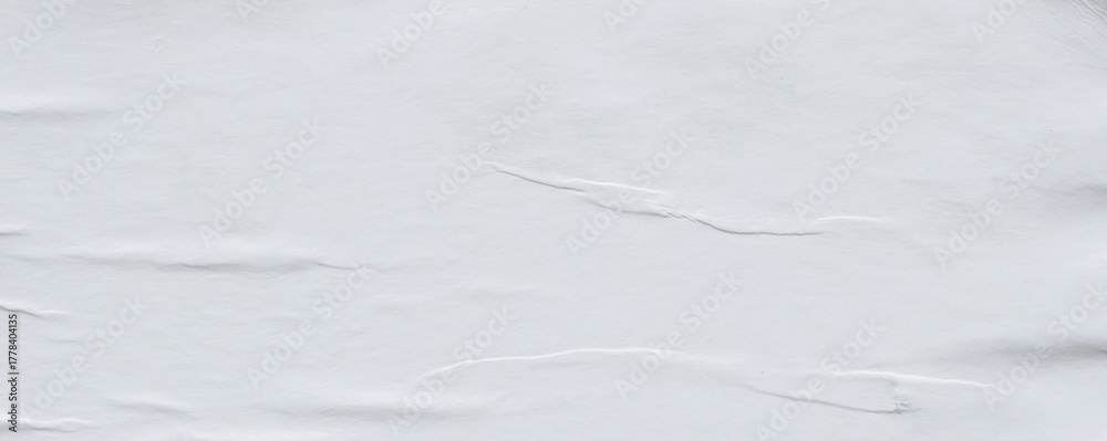 Obraz premium Blank white crumpled and creased paper poster texture background