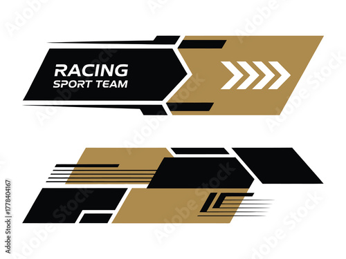 Minimalist Car Stripe and Side Graphic Vector Set Including Car Decals, Stickers, and Automotive Decoration Elements Perfect for Motorsports, Vehicle Branding, and Sleek Car Designs