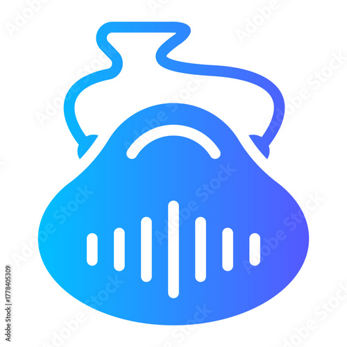 face mask gradient icon