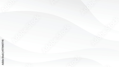 abstract white background with smooth color gradient and wavy graphic lines decoration