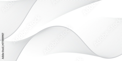 Abstract Black smooth wave on a white background. Dynamic sound wave. Design element. abstract white background.