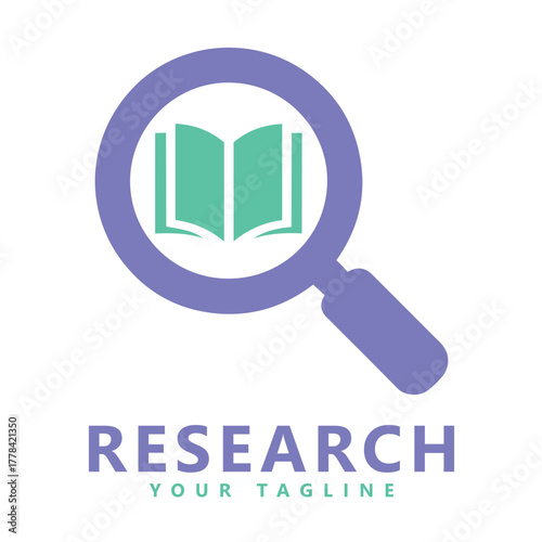 Research logo icon vector template
