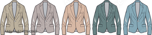 Blazer Variations Diverse Color Options for Professional Wardrobe Essentials