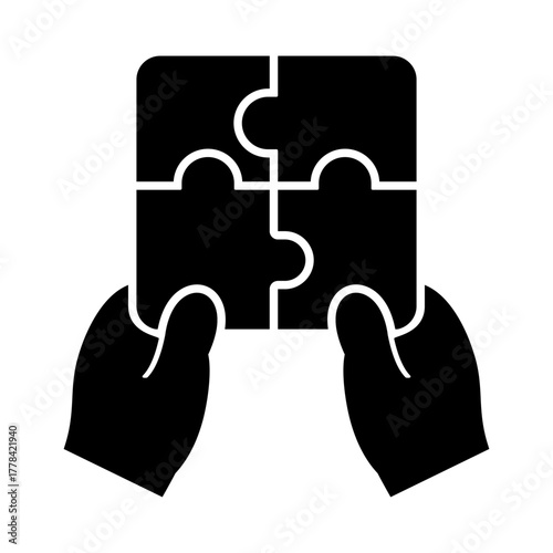 Mental health solid icon. Healthy relationships illustration.