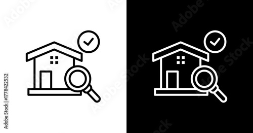 Property Survey  White Icon Set Design