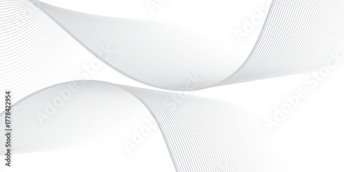 Abstract Black smooth wave on a white background. Dynamic sound wave. Design element. abstract white background.