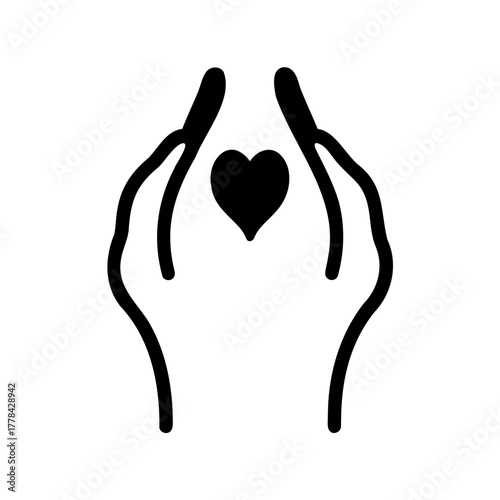 Protecting love and fostering care depicted through an illustration of hands holding heart