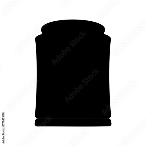 Monochrome Silhouette of a Loaf of Bread, Perfect for Baking Enthusiasts