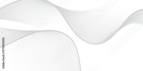 Abstract Black smooth wave on a white background. Dynamic sound wave. Design element. abstract white background.