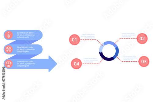Infographic set illustrating various ways to visualize data through clear and engaging graphics