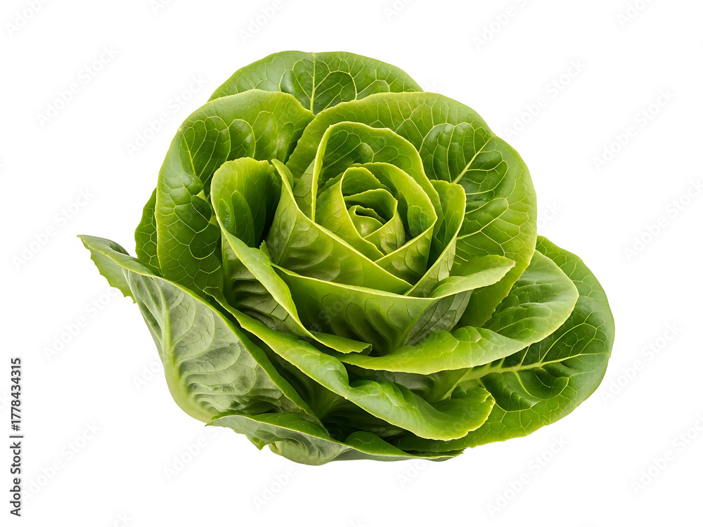 Fototapeta premium Fresh Romaine Lettuce Head Healthy Salad Ingredient Vegetable