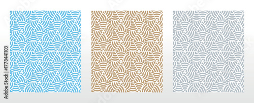 Set of abstract geometric patterns. Seamless vector backgrounds. Colored ornaments Graphic modern patterns Simple lattice graphic design