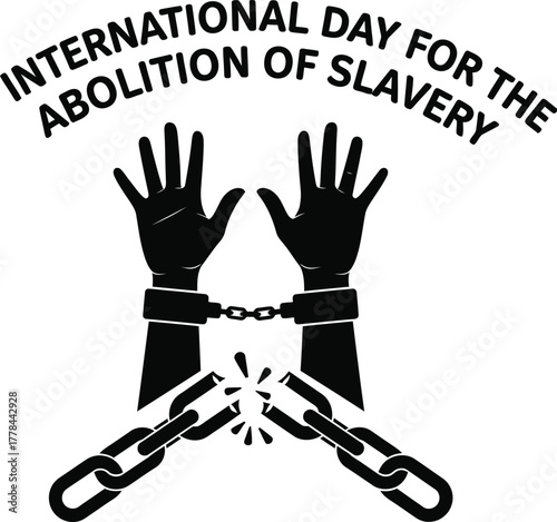 Commemorate international day for abolition of slavery with this impactful design