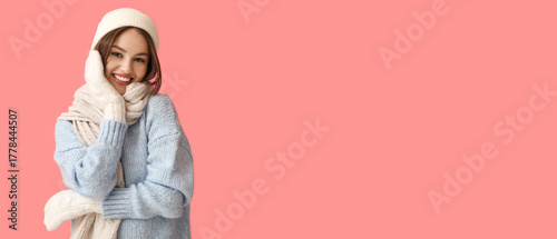 Young woman in stylish wint...