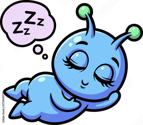 sweet cosmic creature enjoys a restful slumber beyond the earth