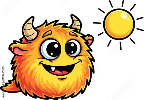 radiant furball finds its inner warmth, mirroring the golden sun