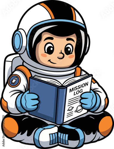young astronaut archives cosmic discoveries in his daily mission log