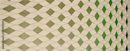 Foto seamless pattern with geometric pattern - Rectangular prism pattern descending o