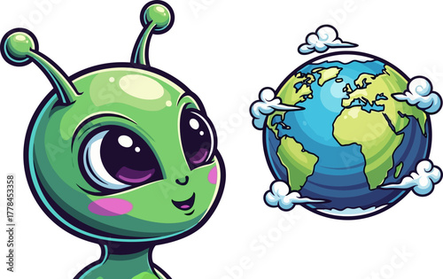 green observer from space pondering humanitys blue marble home