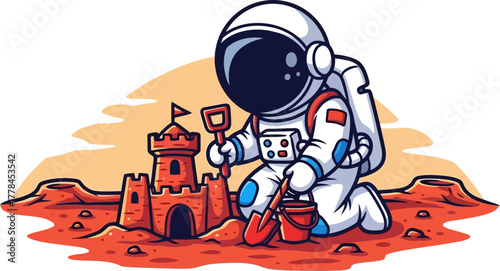 cosmonaut cultivates red planet dreams crafting joyful adventures across the cosmos