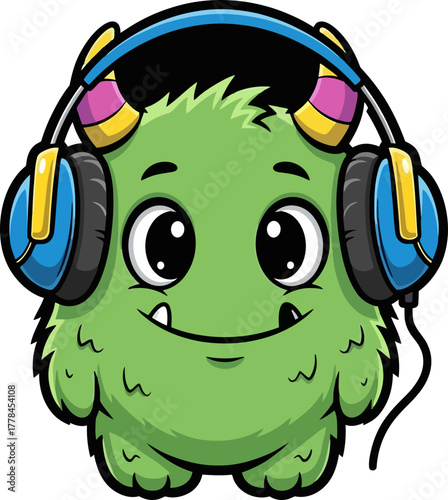 vibrant furry monster grooves to its own happy, unique rhythm