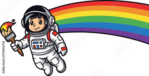 celestial artist brushes a spectrum of joy, coloring the universe