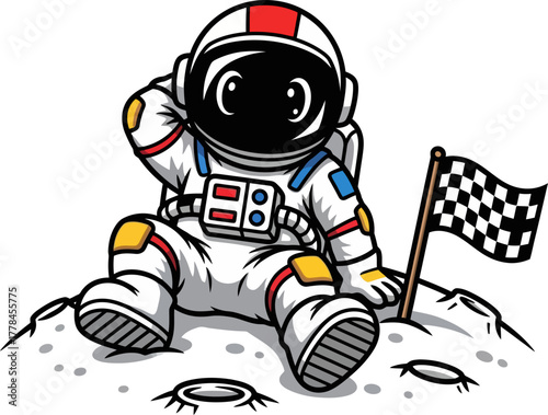 pioneers perch resting astronaut surveys his checkered lunar conquest with pride