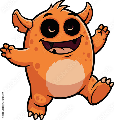 playful orange fuzzball bounds happily, bringing whimsical cheer to your day