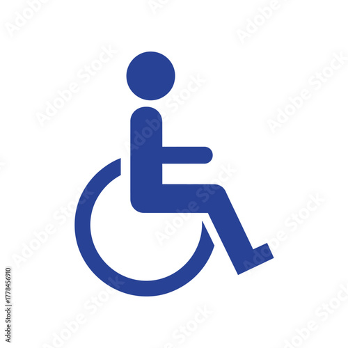 International symbol of access representing disability and accessibility needs, an iconic blue wheelchair sign for public spaces, healthcare facilities, and inclusive design for all.