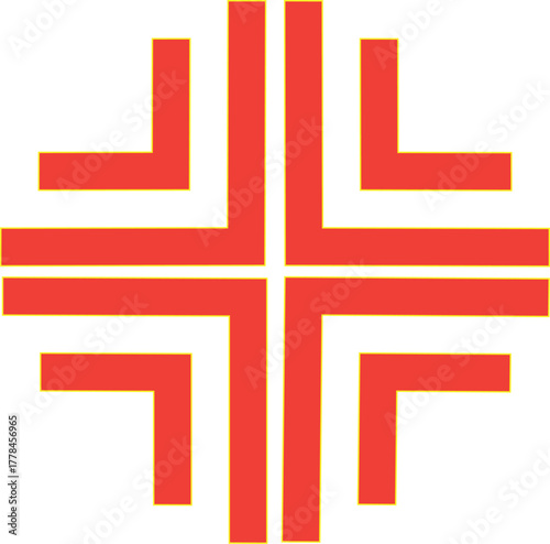 red cross medical symbol on white background