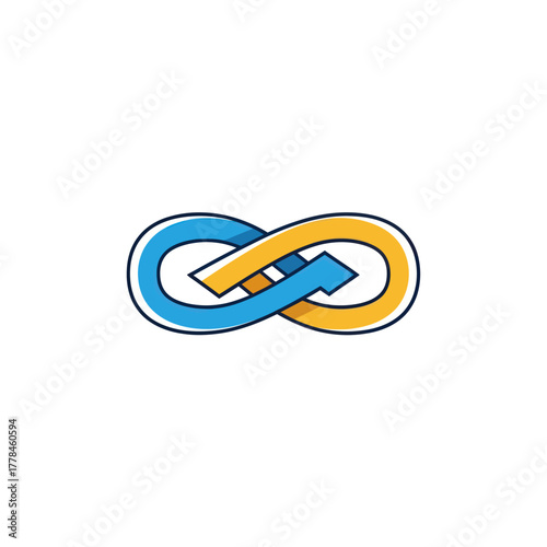 Intertwined Infinity Symbol Representing Endless Possibilities and Connections.