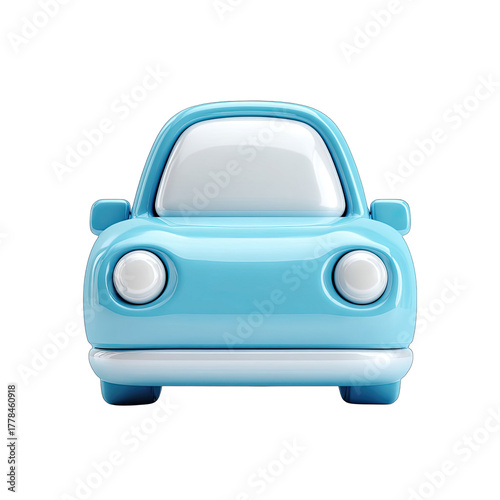 Light-blue cartoon car icon
