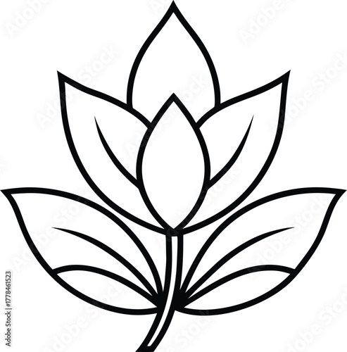 black silhouette of a flower