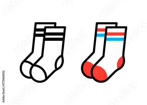 Vector Socks Flat Illustration