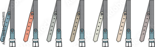 A vibrant assortment of modern wristwatch straps in various colors, showcasing a palette of interchangeable fashion accessories for personal style