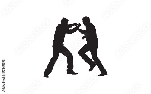 silhouette of a couple dancing tango