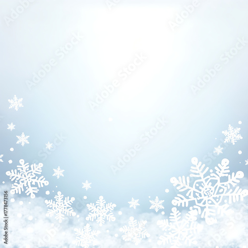 winter background with snowflakes