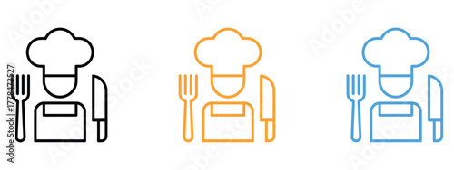 Chef icon vector. Food Service Excellence symbol. vector illustration.